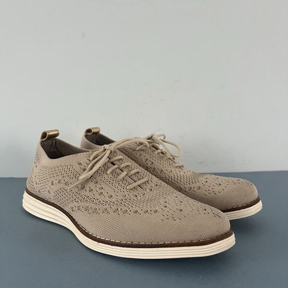 Cole Haan 2.ZeroGrand Stitchlite Rye Gold Wingtip Oxford Womens Sneakers - Picture 2 of 10